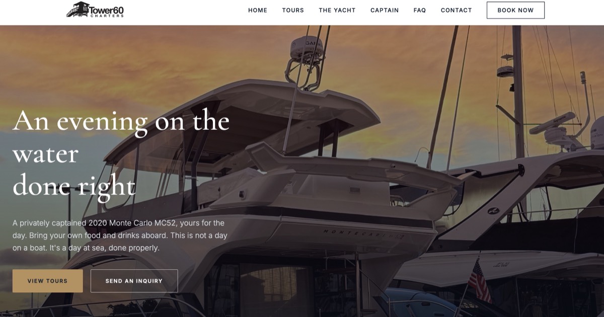 Tower60 Charter, private yacht day charters out of Portofino Marina